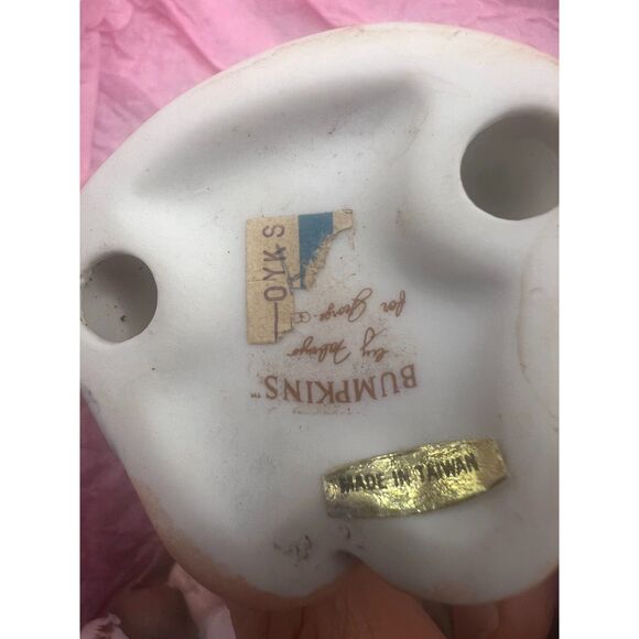 VINTAGE Lots of 2 BUMPKINS CERAMIC/PORCELAIN FIGURINES BY FABRIZIO FOR GEORGE - Picture 3 of 4